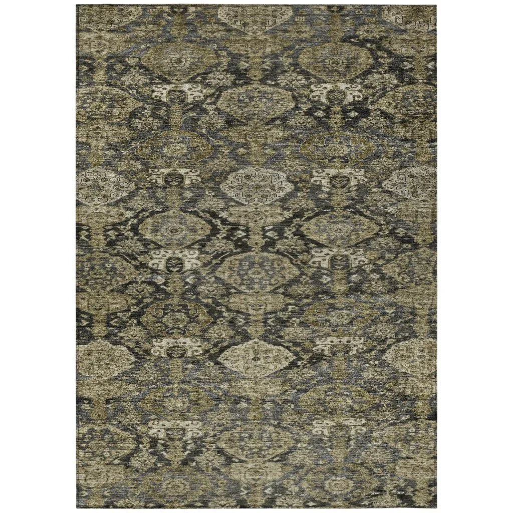 Ambray Gray Washable Indoor-Outdoor Rug-Outdoor Rugs-LOOMLAN Rugs-2'6" x 3'10"-LOOMLAN