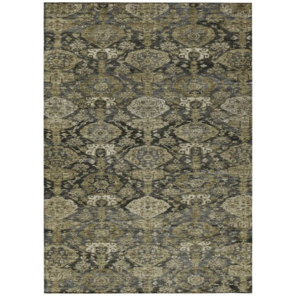 Ambray Gray Washable Indoor-Outdoor Rug-Outdoor Rugs-LOOMLAN Rugs-2'6" x 3'10"-LOOMLAN