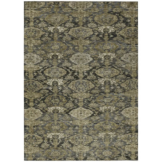 Ambray Gray Washable Indoor-Outdoor Rug-Outdoor Rugs-LOOMLAN Rugs-2'6" x 3'10"-LOOMLAN