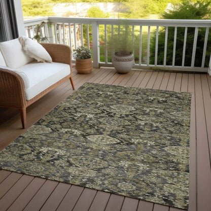 Ambray Gray Washable Indoor-Outdoor Rug-Outdoor Rugs-LOOMLAN Rugs-LOOMLAN