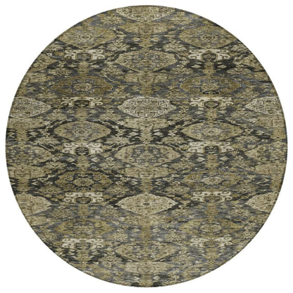 Ambray Gray Washable Indoor-Outdoor Rug-Outdoor Rugs-LOOMLAN Rugs-8' x 8'-LOOMLAN