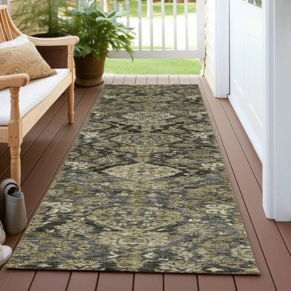 Ambray Gray Washable Indoor-Outdoor Rug-Outdoor Rugs-LOOMLAN Rugs-LOOMLAN