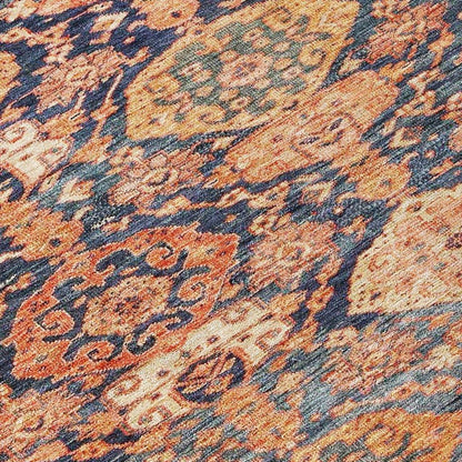 Ambray Orange Washable Indoor-Outdoor Rug-Outdoor Rugs-LOOMLAN Rugs-LOOMLAN