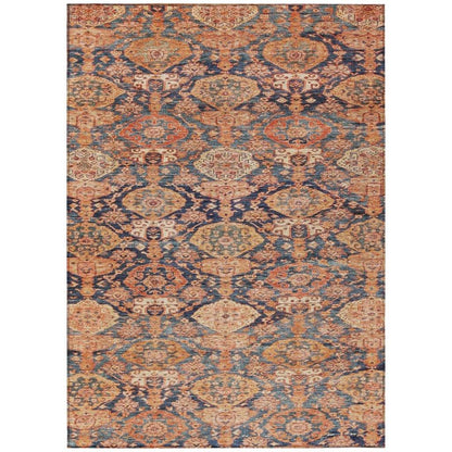 Ambray Orange Washable Indoor-Outdoor Rug-Outdoor Rugs-LOOMLAN Rugs-2'6" x 3'10"-LOOMLAN