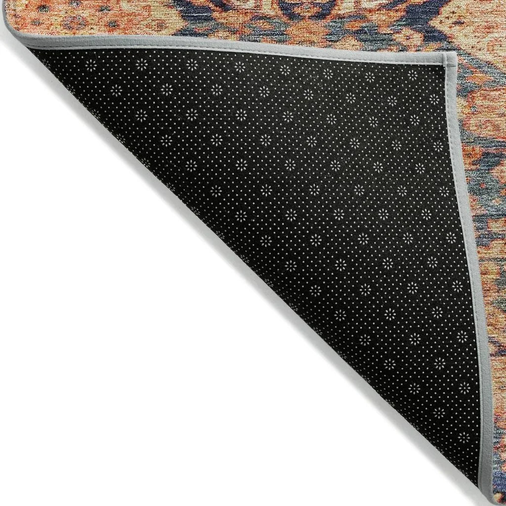 Ambray Orange Washable Indoor-Outdoor Rug-Outdoor Rugs-LOOMLAN Rugs-LOOMLAN