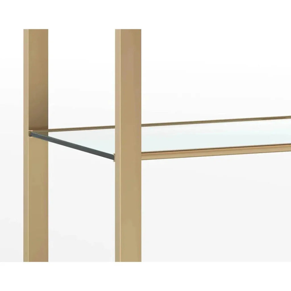 Ambretta Stainless Steel Framed Etagere-Etageres-SUNPAN-LOOMLAN