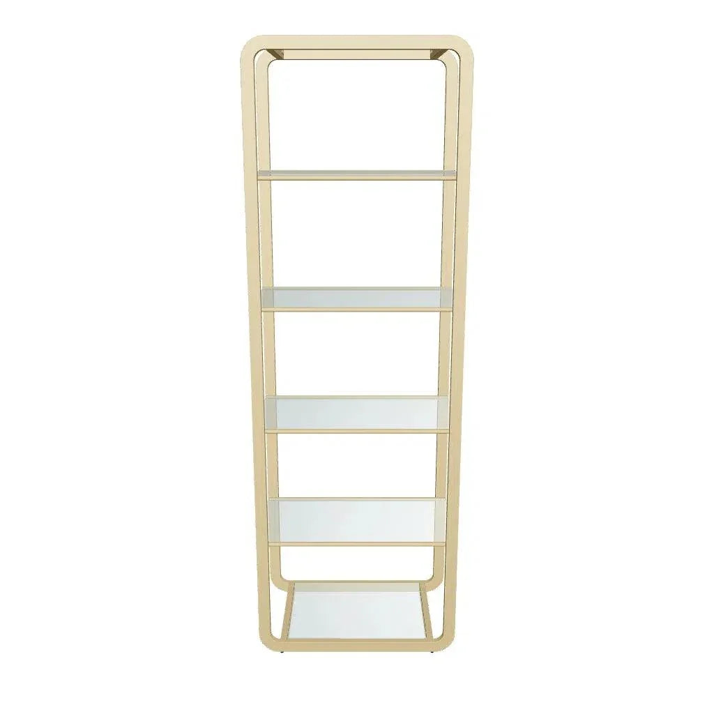 Ambretta Stainless Steel Framed Etagere-Etageres-SUNPAN-LOOMLAN