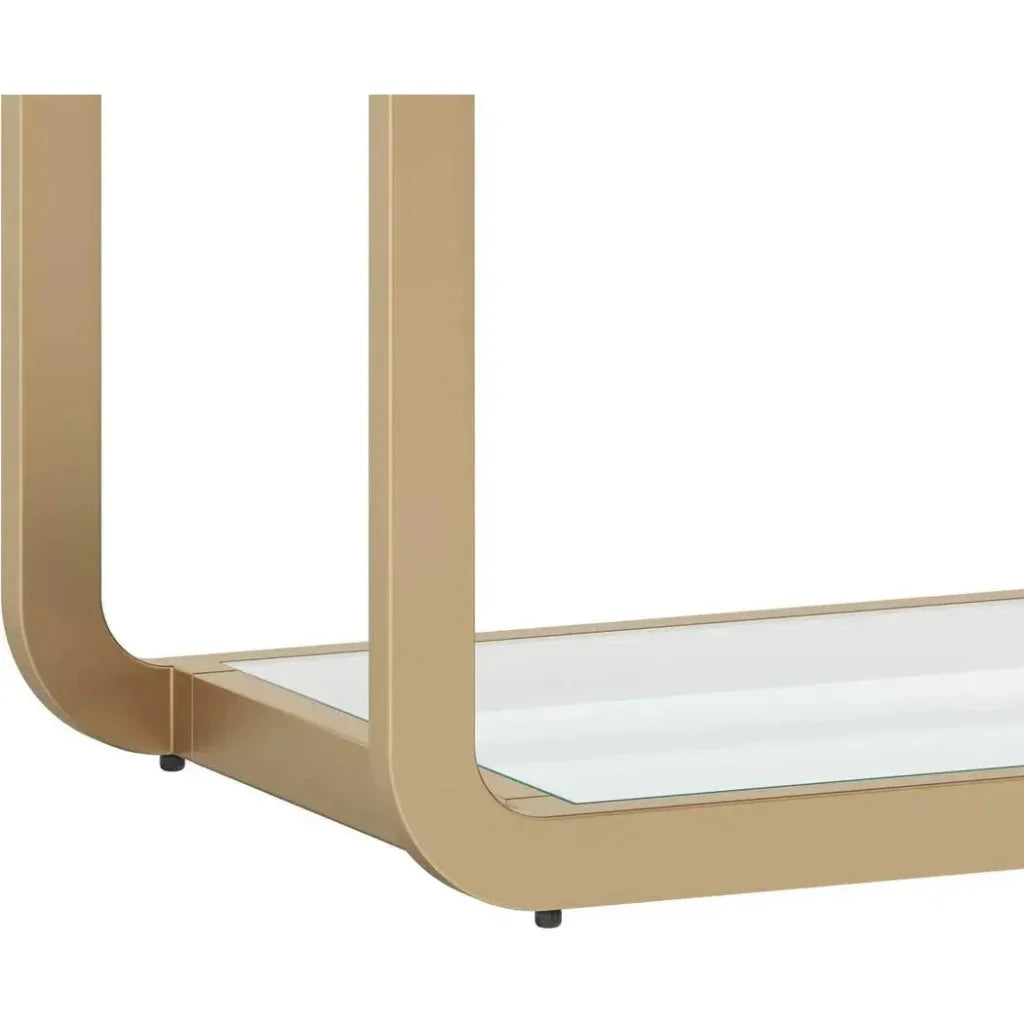 Ambretta Stainless Steel Framed Etagere-Etageres-SUNPAN-LOOMLAN