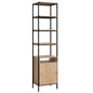 Ambrose Iron Framed Etagere-Etageres-SUNPAN-Rustic Oak-Black-Small-LOOMLAN