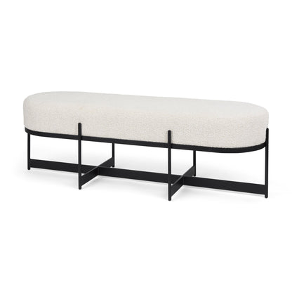 Amelia Cream Boucle Bedroom Bench