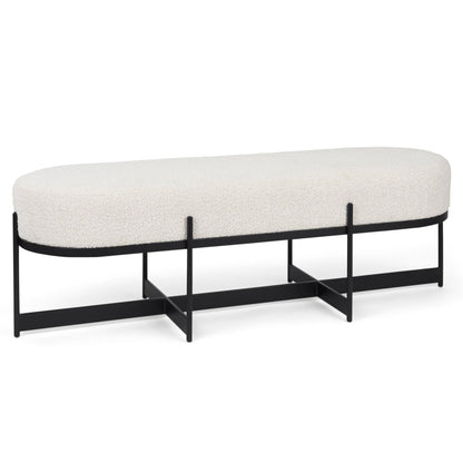 Amelia Cream Boucle Bedroom Bench