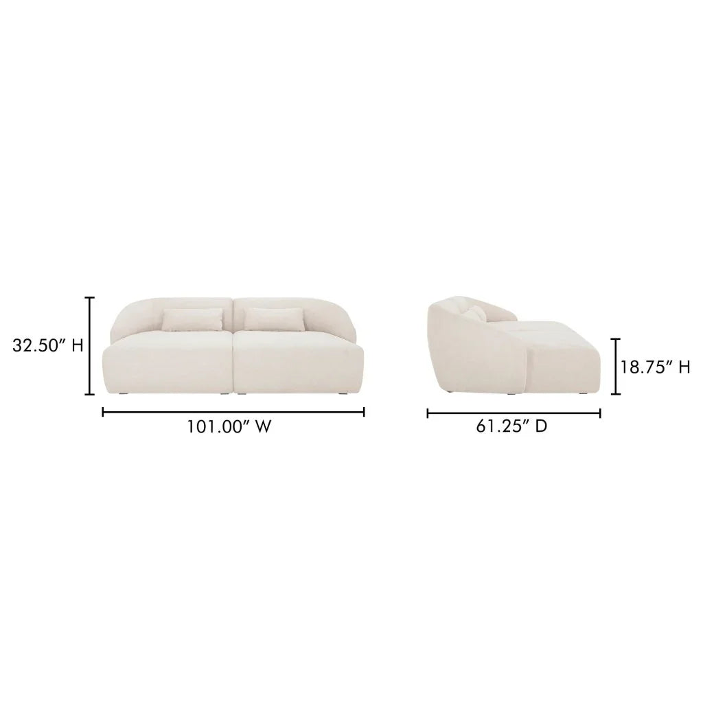 Amelia Double Chaise Sectional - LOOMLAN - Moe's Home - Chaises
