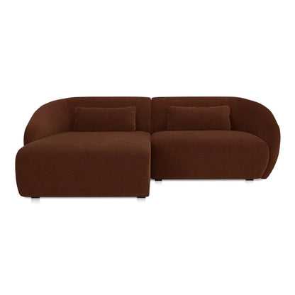 Amelia Nook Cozy Support Sectional Sofa-Modular Sofas-Moe's Home-Left Facing-Chestnut-LOOMLAN