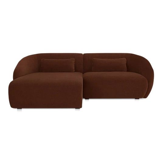 Amelia Nook Cozy Support Sectional Sofa-Modular Sofas-Moe's Home-Left Facing-Chestnut-LOOMLAN