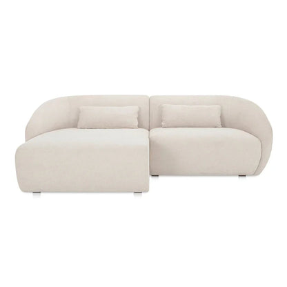 Amelia Nook Cozy Support Sectional Sofa-Modular Sofas-Moe's Home-Left Facing-Warm White-LOOMLAN