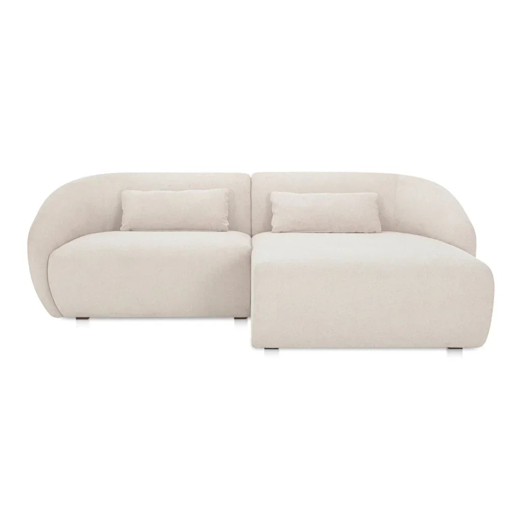 Amelia Nook Cozy Support Sectional Sofa-Modular Sofas-Moe's Home-Rigt Facing-Warm White-LOOMLAN