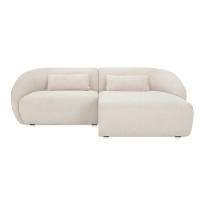 Amelia Nook Cozy Support Sectional Sofa-Modular Sofas-Moe's Home-Rigt Facing-Warm White-LOOMLAN