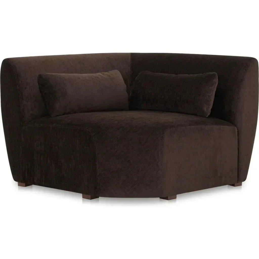 Amelia Performance Fabric Corner Chair-Modular Sofas-Moe's Home-Espresso-LOOMLAN