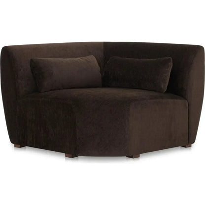 Amelia Performance Fabric Corner Chair-Modular Sofas-Moe's Home-Espresso-LOOMLAN