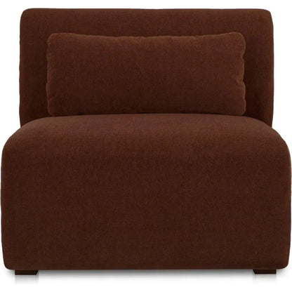 Amelia Performance Fabric Slipper Chair-Modular Sofas-Moe's Home-Chestnut-LOOMLAN