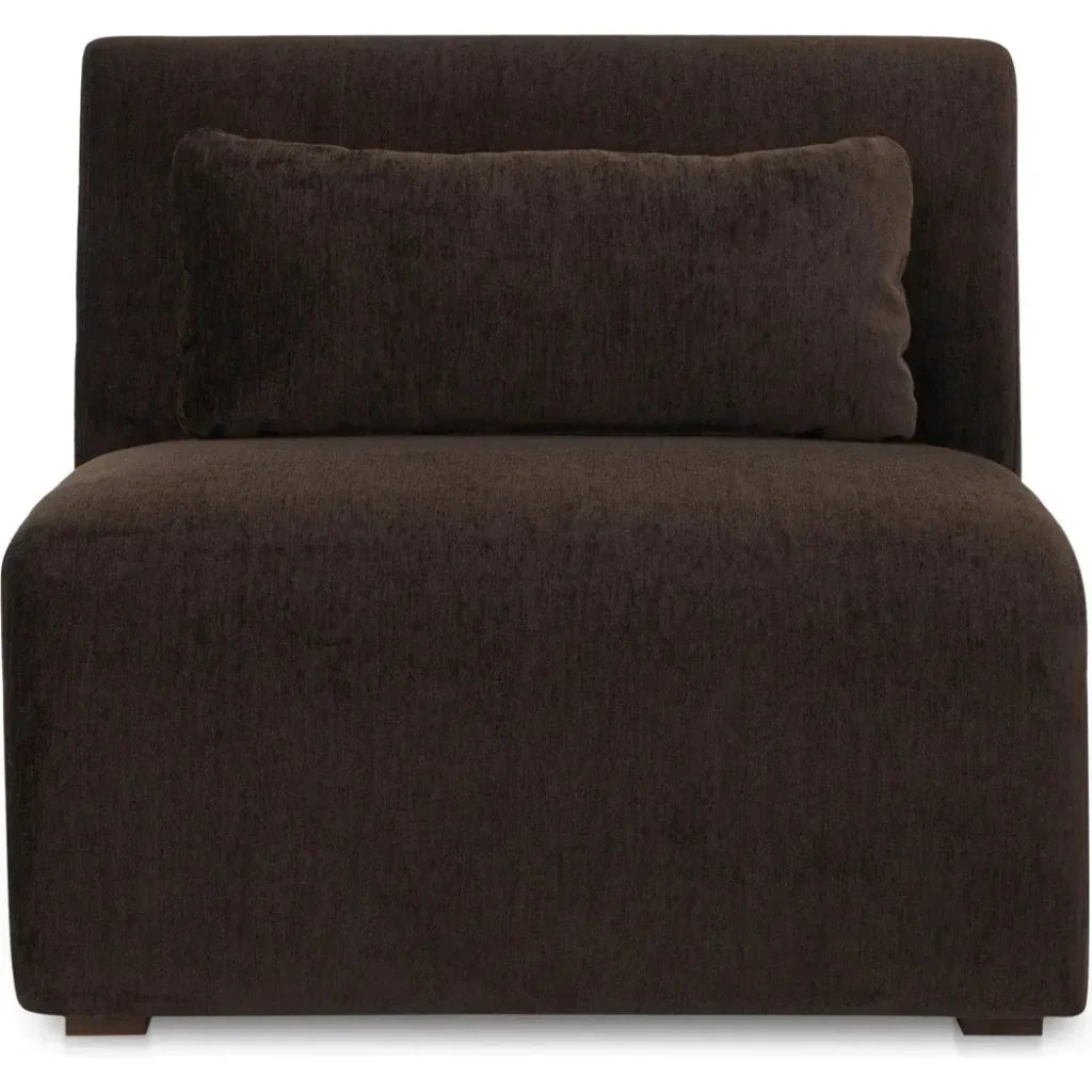 Amelia Performance Fabric Slipper Chair-Modular Sofas-Moe's Home-Espresso-LOOMLAN