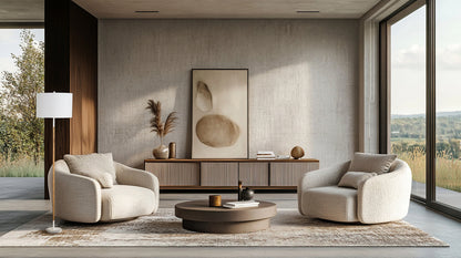 Amelia Rattan Warp Floor Lamp-Floor Lamps-Chelsea House-LOOMLAN