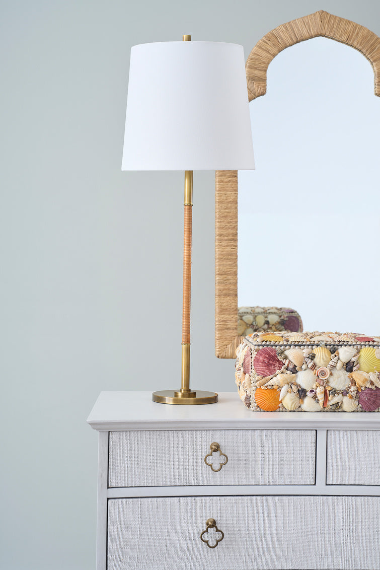 Amelia Rattan Warp Table Lamp