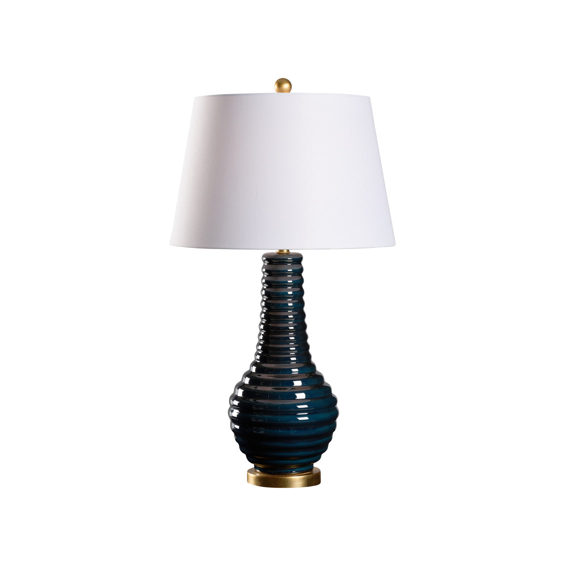 Amelia Rich Blue Glaze Ceramic Table Lamp