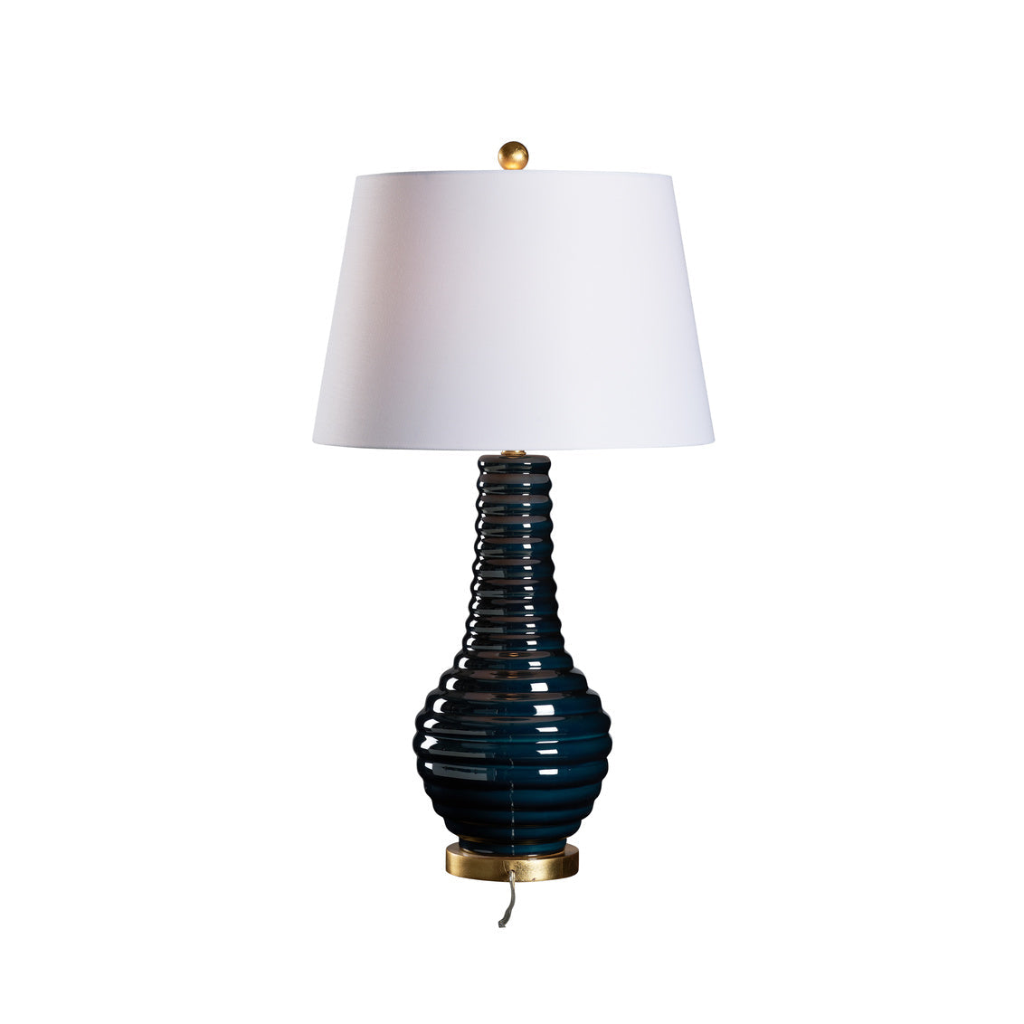 Amelia Rich Blue Glaze Ceramic Table Lamp