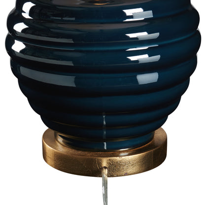 Amelia Rich Blue Glaze Ceramic Table Lamp