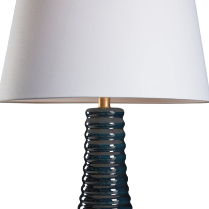 Amelia Rich Blue Glaze Ceramic Table Lamp
