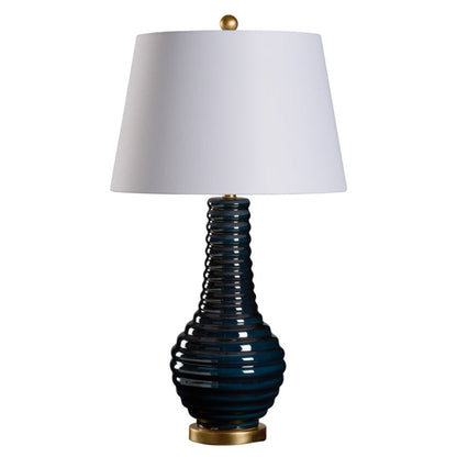 Amelia Rich Blue Glaze Ceramic Table Lamp