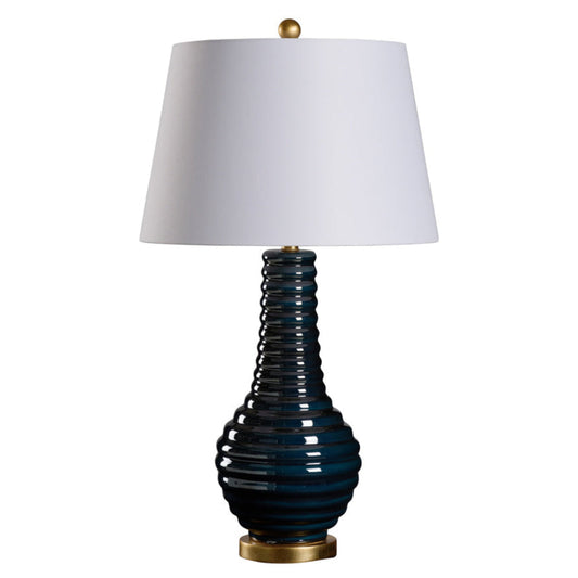 Amelia Rich Blue Glaze Ceramic Table Lamp