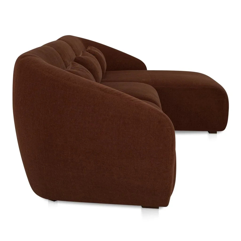 Amelia Sloped Arm Lounge Sectional Sofa-Modular Sofas-Moe's Home-LOOMLAN