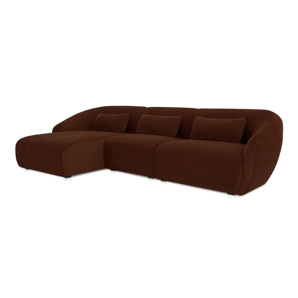 Amelia Sloped Arm Lounge Sectional Sofa-Modular Sofas-Moe's Home-LOOMLAN