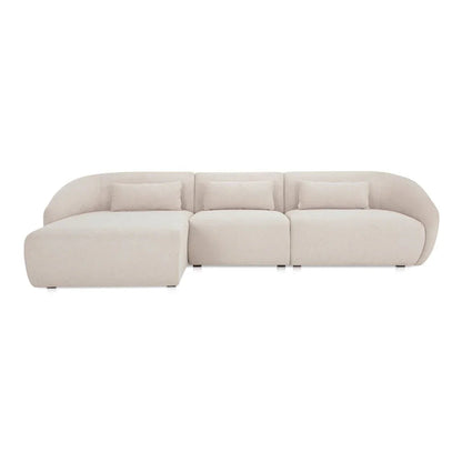 Amelia Sloped Arm Lounge Sectional Sofa-Modular Sofas-Moe's Home-Left Facing-Warm White-LOOMLAN