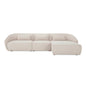 Amelia Sloped Arm Lounge Sectional Sofa-Modular Sofas-Moe's Home-Rigt Facing-Warm White-LOOMLAN