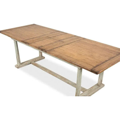 Amelia Two Tone Rectangle Extendable Dining Table-Dining Tables-Sarreid-LOOMLAN