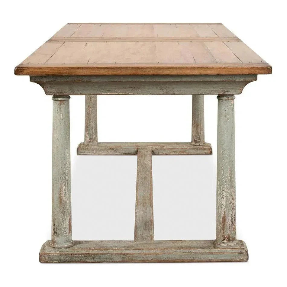 Amelia Two Tone Rectangle Extendable Dining Table-Dining Tables-Sarreid-LOOMLAN