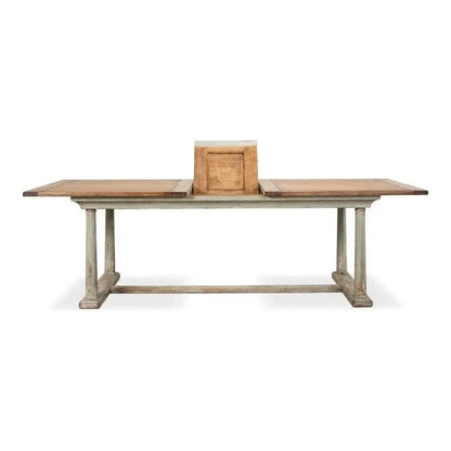 Amelia Two Tone Rectangle Extendable Dining Table-Dining Tables-Sarreid-LOOMLAN
