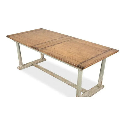 Amelia Two Tone Rectangle Extendable Dining Table-Dining Tables-Sarreid-LOOMLAN