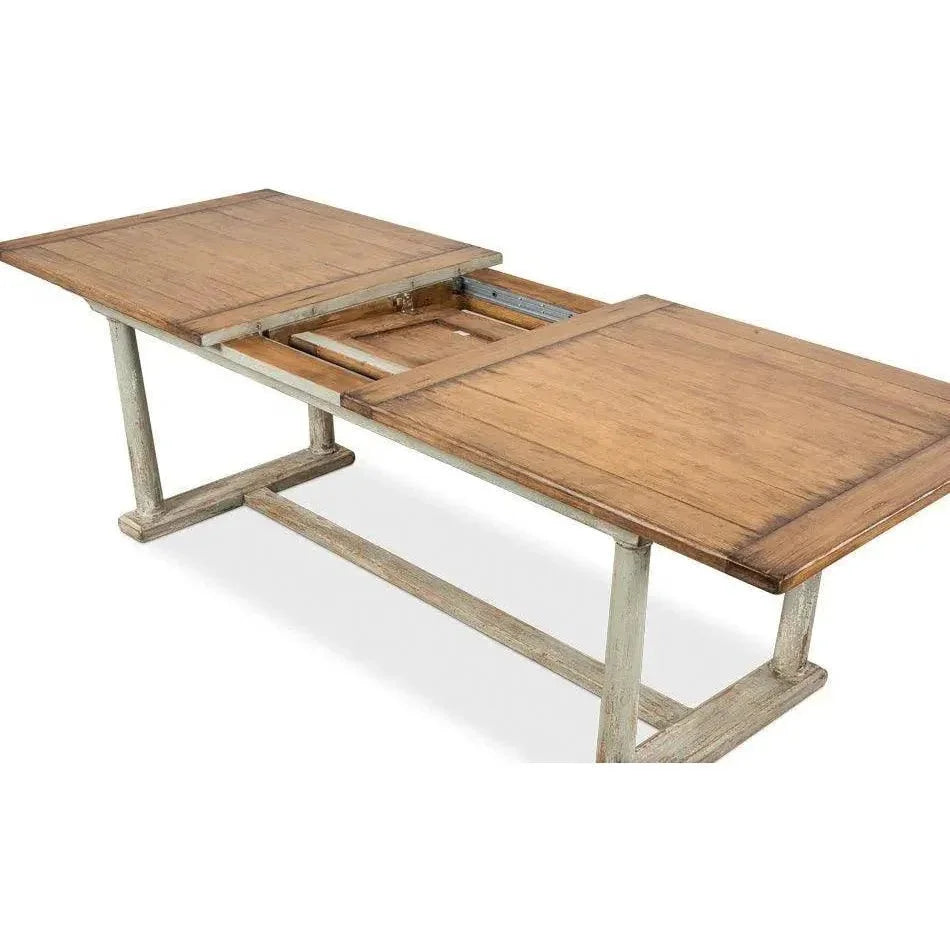 Amelia Two Tone Rectangle Extendable Dining Table-Dining Tables-Sarreid-LOOMLAN