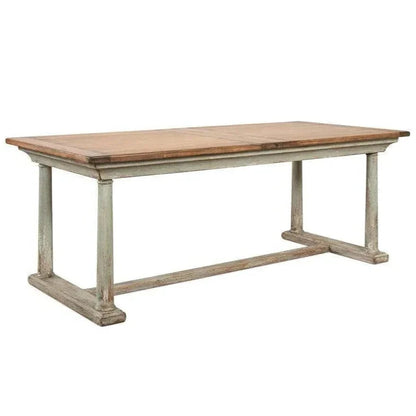 Amelia Two Tone Rectangle Extendable Dining Table-Dining Tables-Sarreid-LOOMLAN