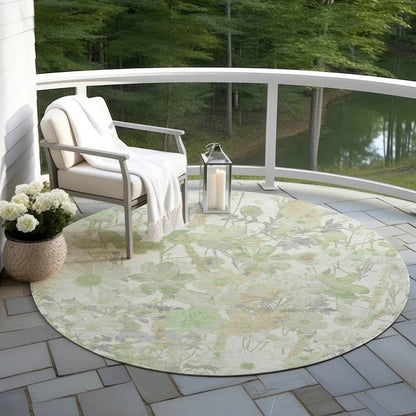 Ameliah Green Washable Indoor - Outdoor Rug - LOOMLAN - LOOMLAN Rugs - Outdoor Rugs