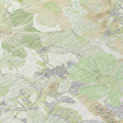 Ameliah Green Washable Indoor - Outdoor Rug - LOOMLAN - LOOMLAN Rugs - Outdoor Rugs