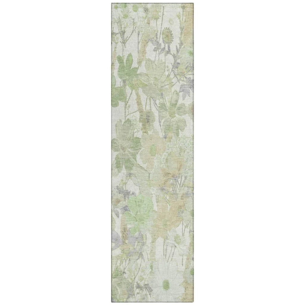 Ameliah Green Washable Indoor - Outdoor Rug - LOOMLAN - LOOMLAN Rugs - Outdoor Rugs