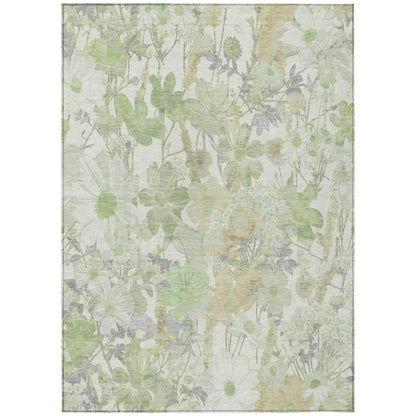 Ameliah Green Washable Indoor - Outdoor Rug - LOOMLAN - LOOMLAN Rugs - Outdoor Rugs