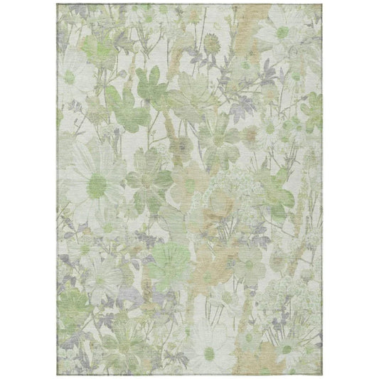 Ameliah Green Washable Indoor - Outdoor Rug - LOOMLAN - LOOMLAN Rugs - Outdoor Rugs
