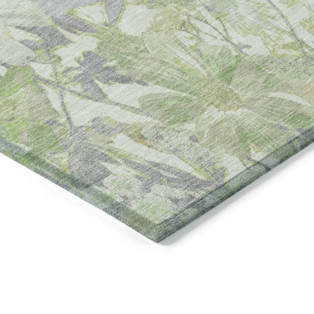 Ameliah Green Washable Indoor - Outdoor Rug - LOOMLAN - LOOMLAN Rugs - Outdoor Rugs