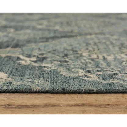 Amen Medallion Blue/ Beige Large Area Rugs - LOOMLAN - LOOMLAN - Area Rugs